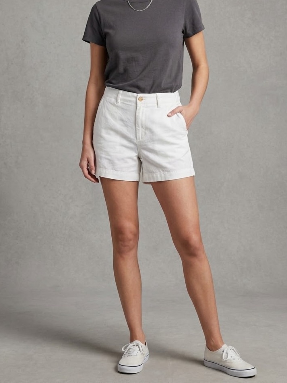 Ralph Lauren White Cotton Bermuda Shorts